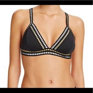 La Blanca Bloomingdales Blk Bathing suit Top Sz 4